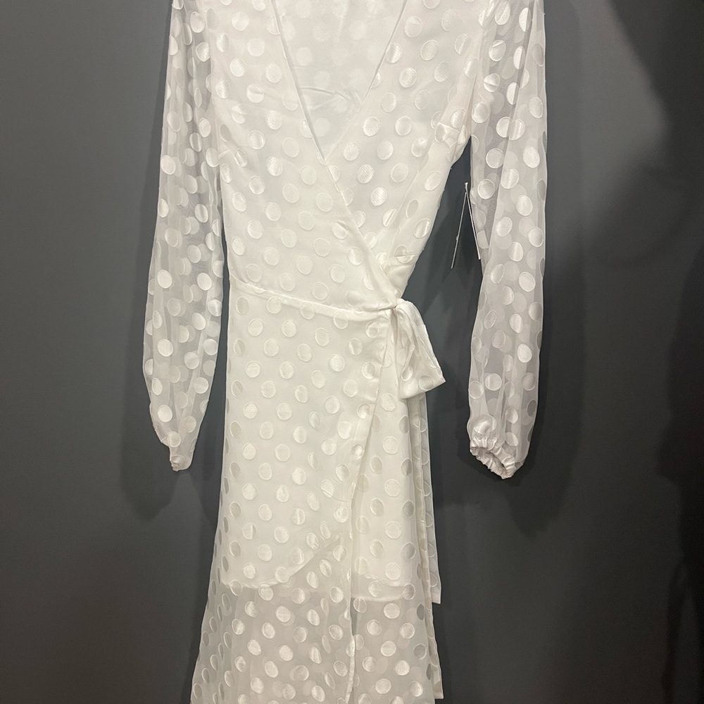 Elegant White Wrap Dress